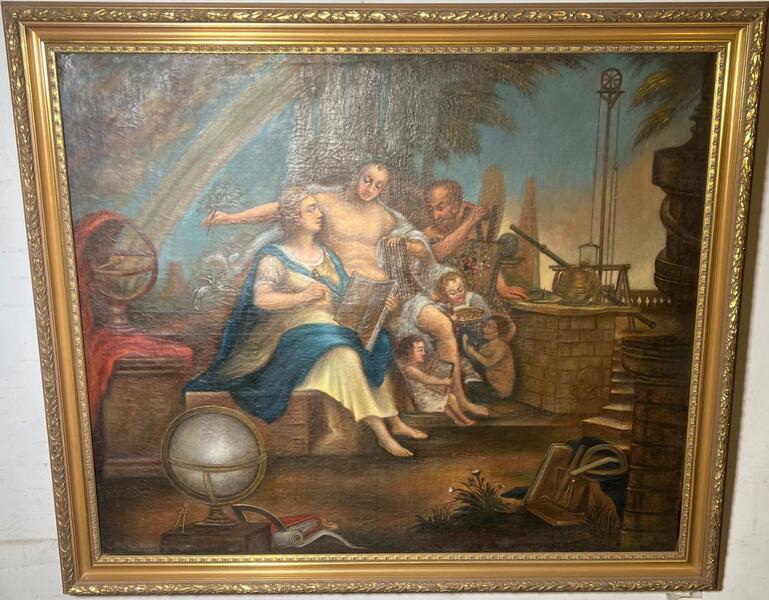 Allegory of the writing of the history ( oil on canvas )