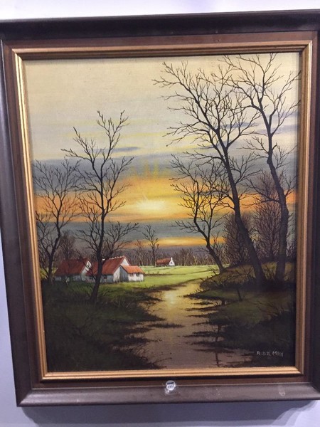 The village in the evening 