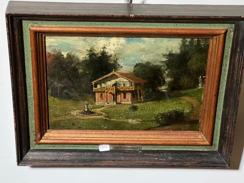 The cottage ( oil on panel )