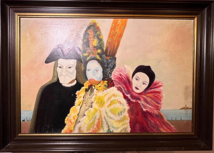 Carnival in Venice ( oil on canvas )
