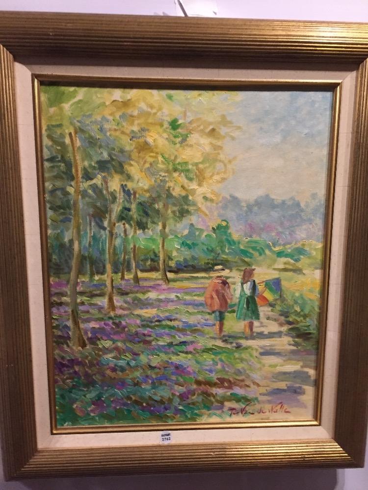 Children walking in the forest 