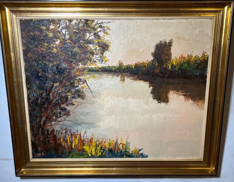 Riverlandscape ( oil on canvas )