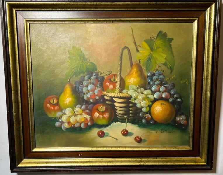 Stillife with fruit. ( oil on canvas)