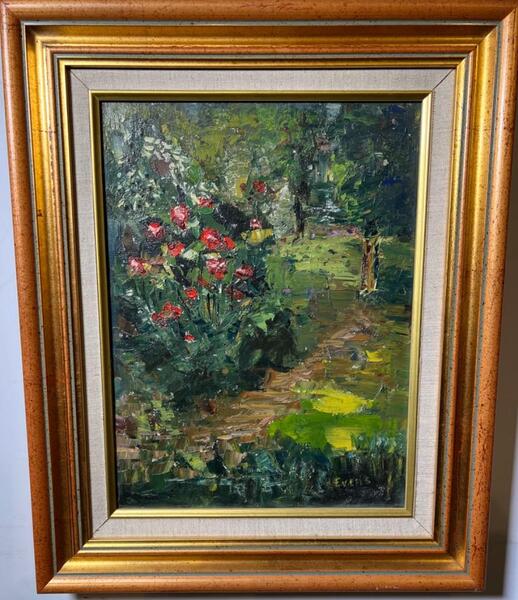 The garden in the summertime ( oil on canvas)