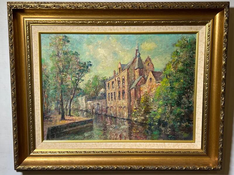 Canal in Bruges ( oil on canvas )