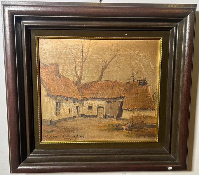 Chickens at the farm ( oil on canvas )