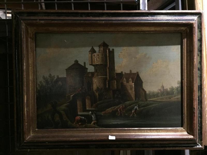 Fishermen at the castle