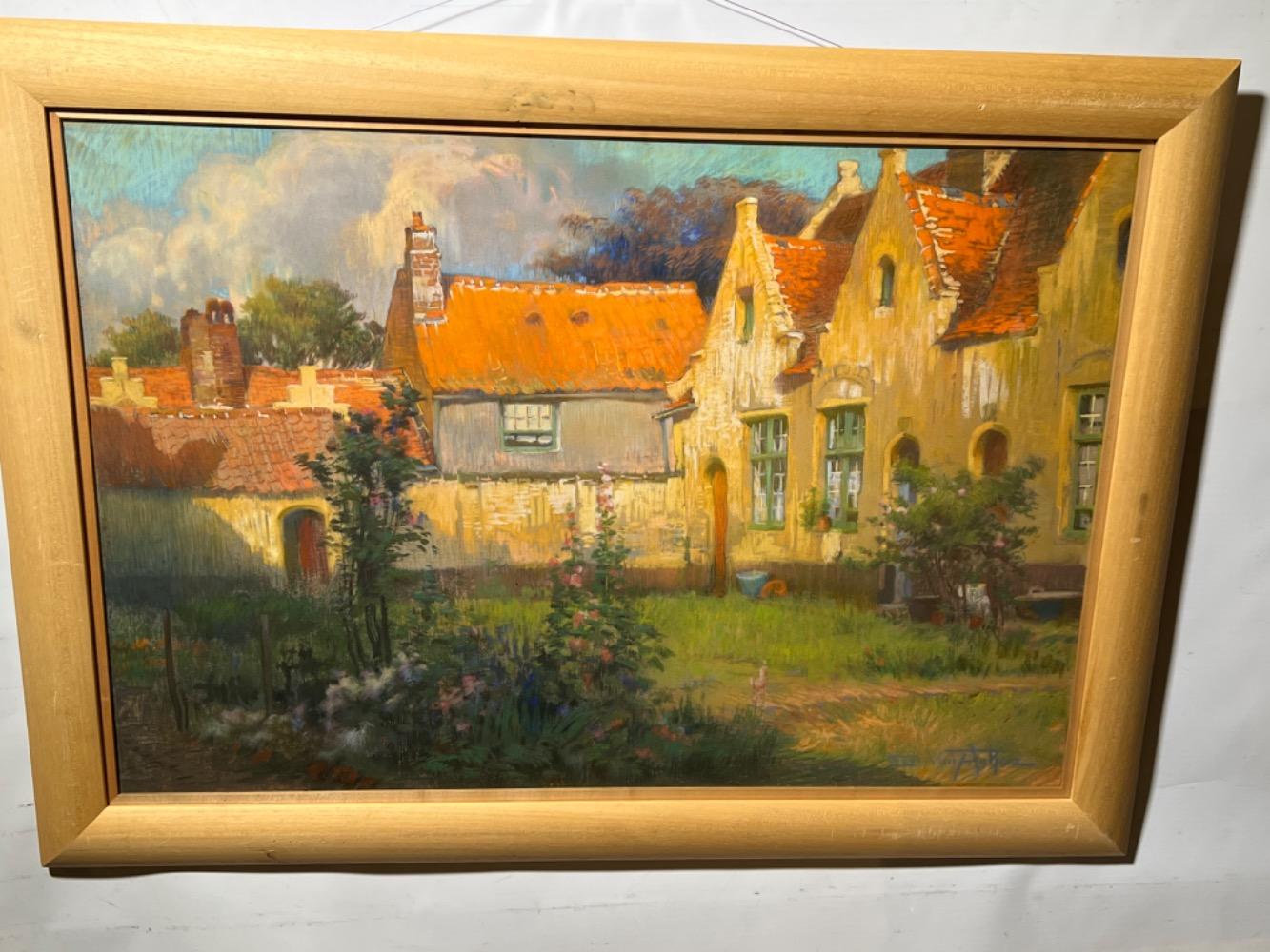 Houses in Bruges ( gouache )