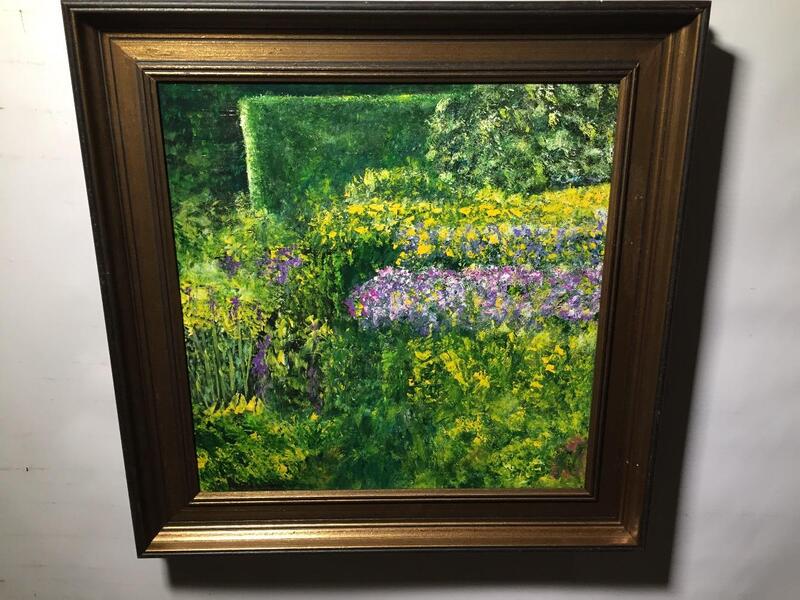 Garden in the summertime ( oil on canvas)