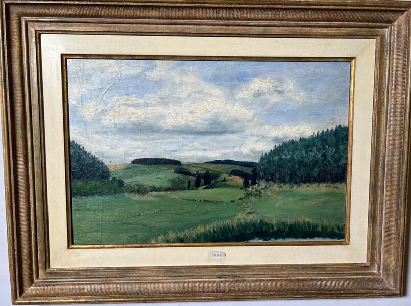 Landscape in the South of France ( oil on canvas)