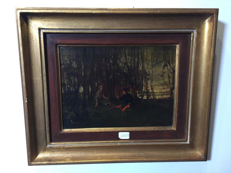 Romance in the forest ( oil on panel )