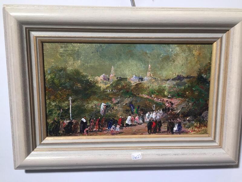 The procession ( oil on panel )