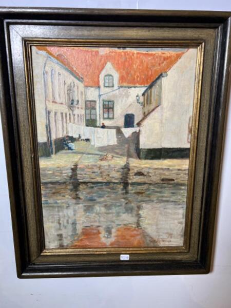 Laundy day ( oil on board )