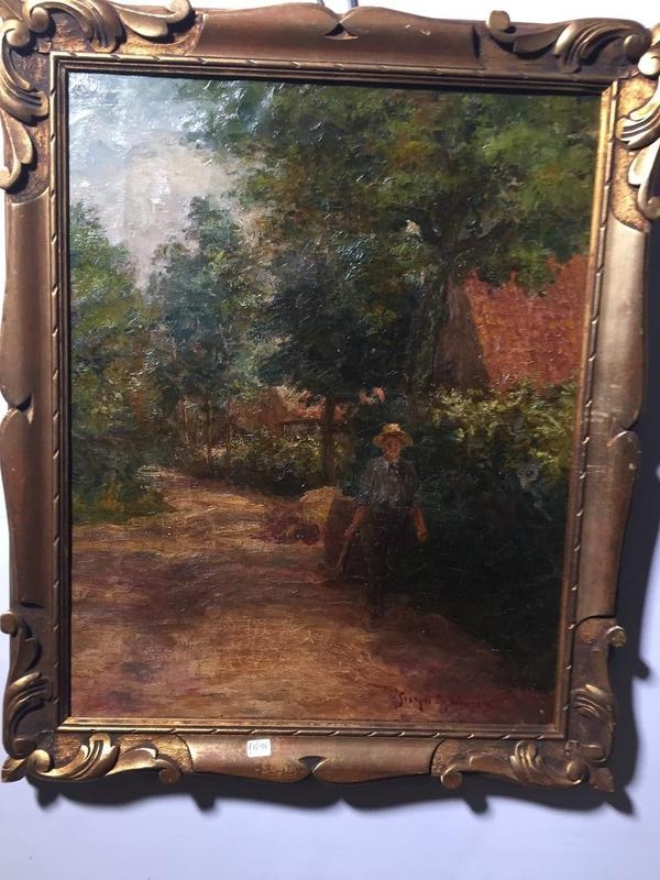 The happy gardener ( oil on canvas)