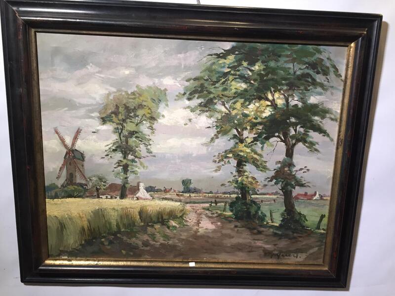 Landscape in Flanders in the summertime ( oil on canvas)