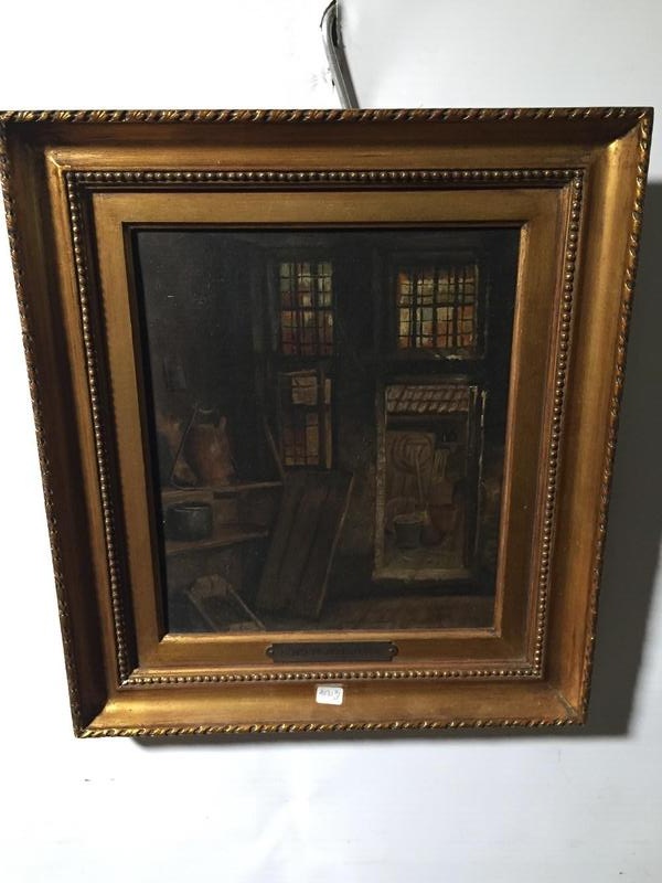 Interior in Antwerp ( oil on canvas )