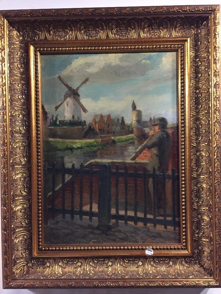 Young boy admiring the town