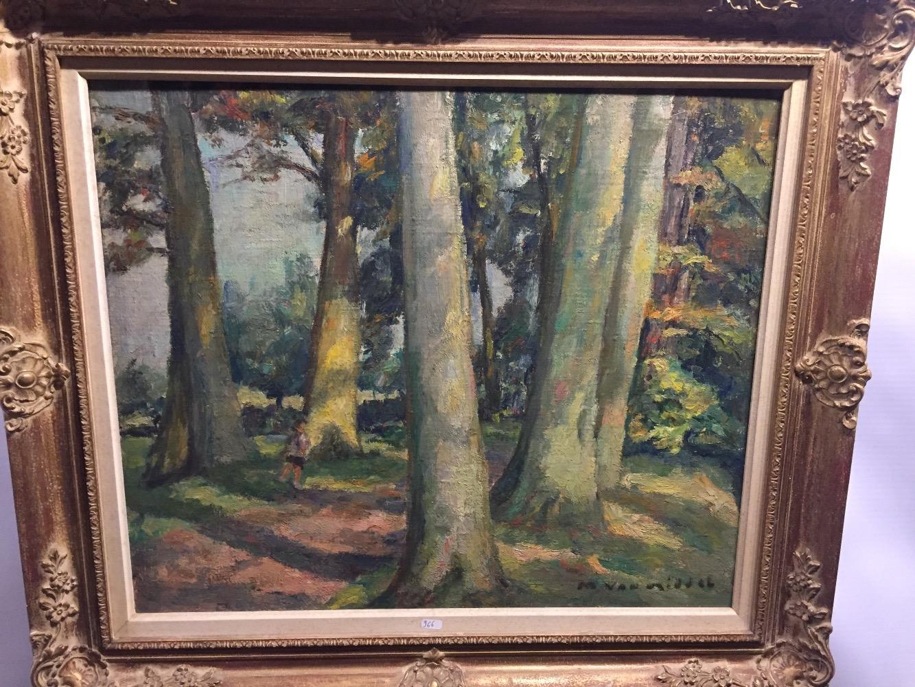 Girl walking in the forest 