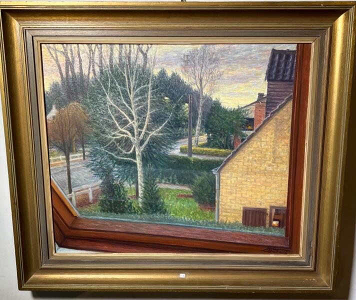 View from the artist studio. ( oil on canvas )