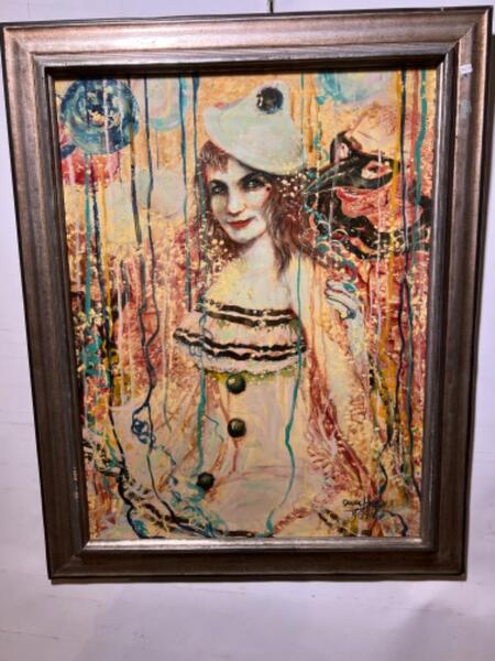 Ready for the carnival party ( oil on board )