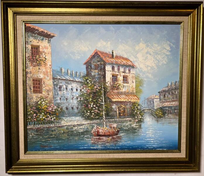 Panoramic view of Venice ( oil on canvas )