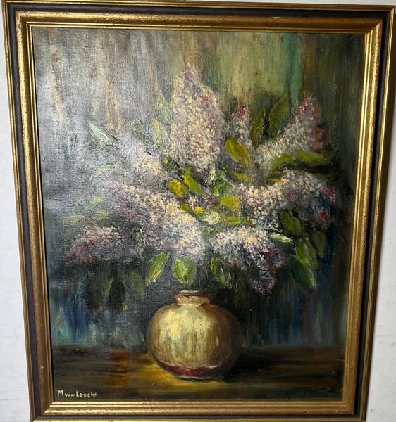 Stillife with flowers ( oil on canvas )