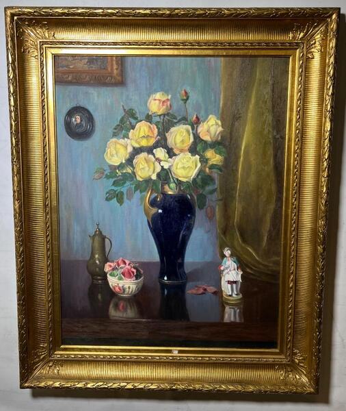 Stillife with flowers ( oil on canvas)