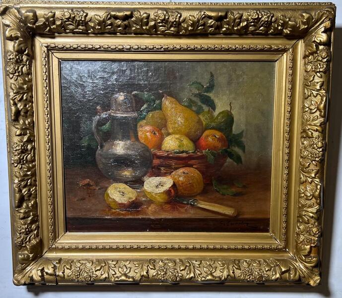 Stillife with fruit ( oil on canvas )