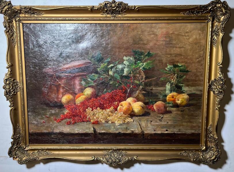 Stillife with fruit ( oil on canvas )