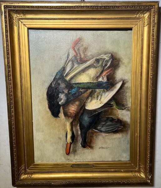 Stillife with game ( oil on canvas )