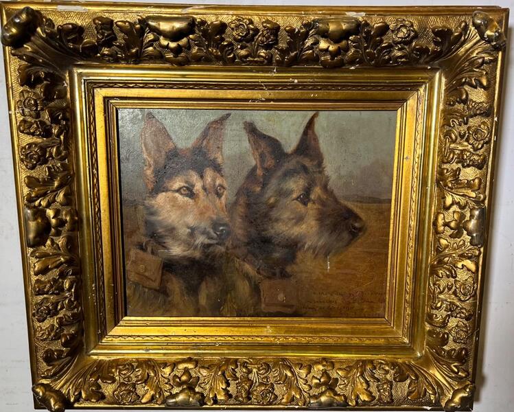 The two friends ( oil on panel )