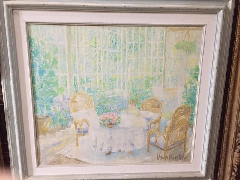 Ready for the afternoon tea(oil on canvas)