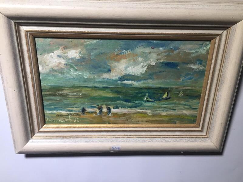 Life at the beach ( oil on canvas)