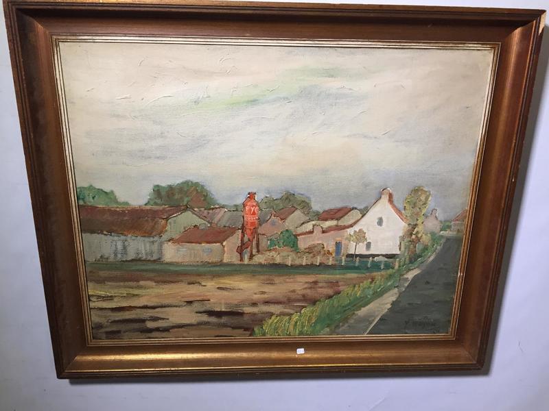 A farm in Flanders ( oil on canvas)